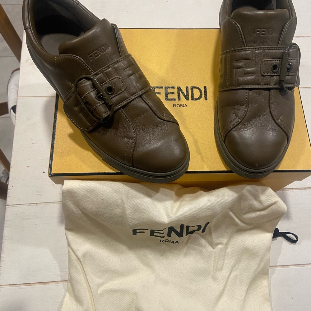 Fendi Brown Leather Shoes
